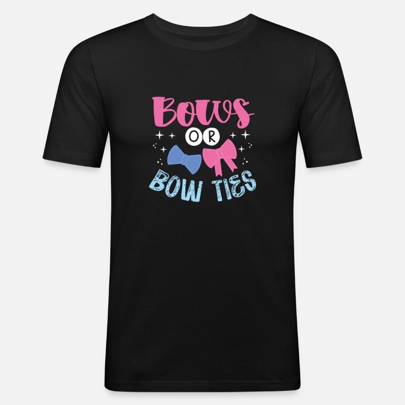 Schleifen Oder Fliegen - Männer Slim Fit T-Shirt - Schwarz