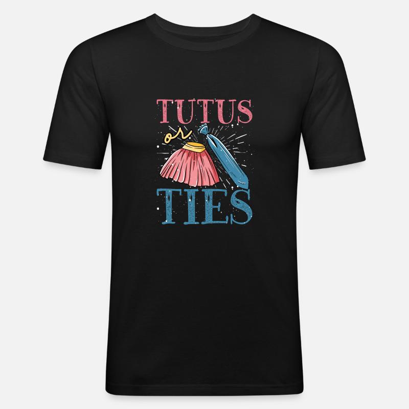 Tutus Oder Krawatten - Männer Slim Fit T-Shirt - Schwarz
