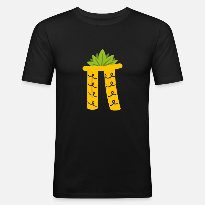 Pi greco come ananas - Maglietta aderente da uomo - nero