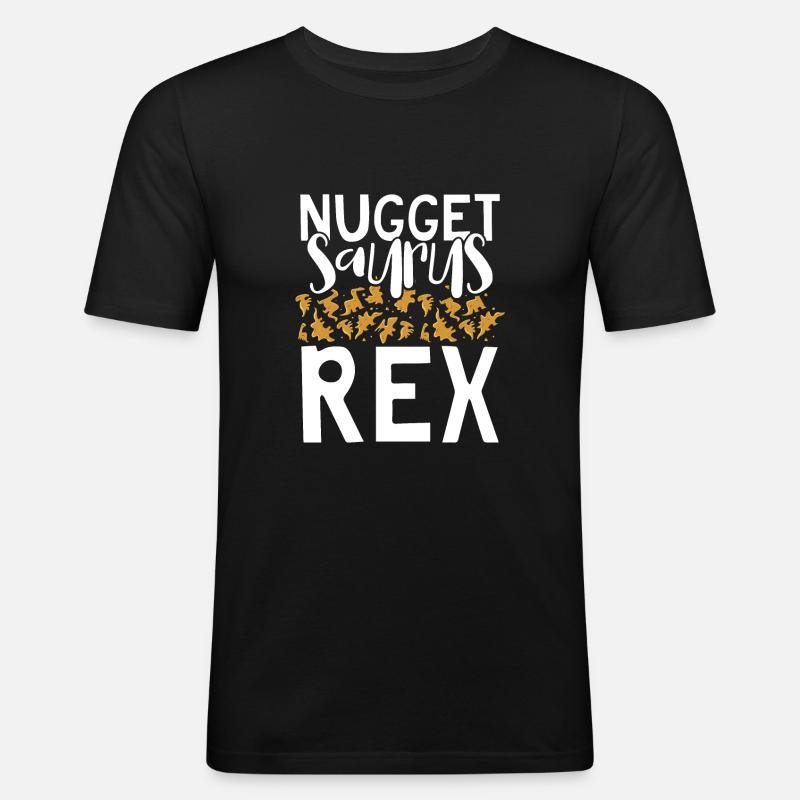 Nugget Saurus Rex - Men's Slim Fit T-Shirt - black