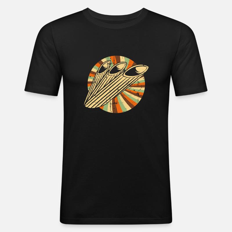 Nudeln - Männer Slim Fit T-Shirt - Schwarz
