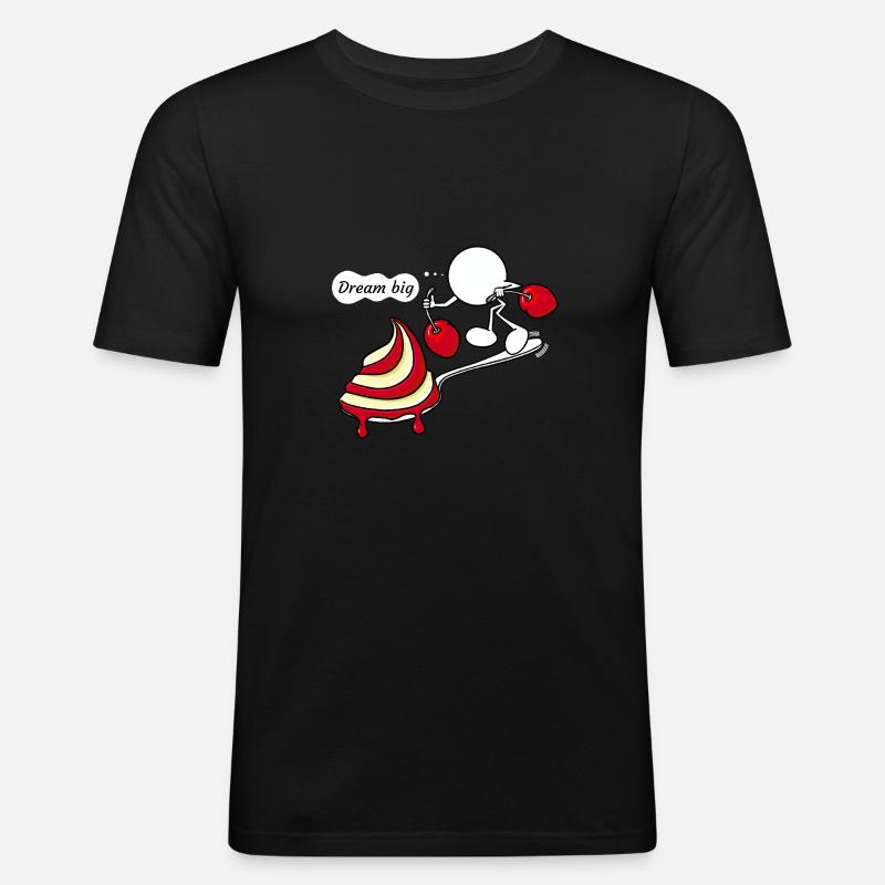 Dream Big Plain Doddle - Männer Slim Fit T-Shirt - Schwarz