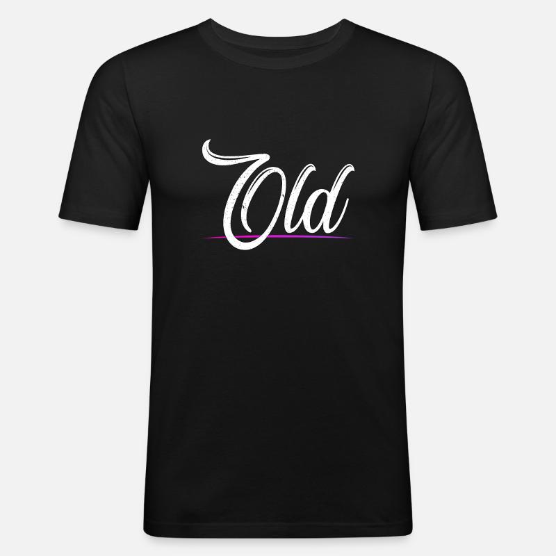 Old - Alt - Männer Slim Fit T-Shirt - Schwarz