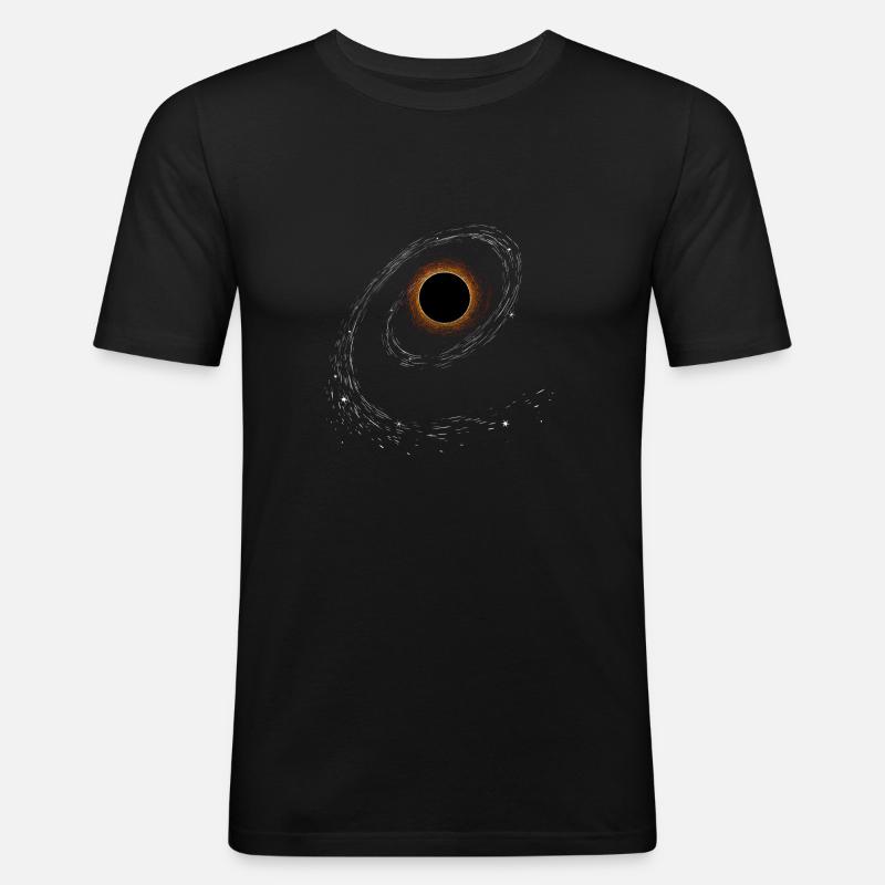 Black Hole - Männer Slim Fit T-Shirt - Schwarz