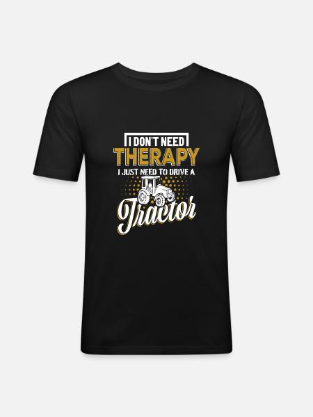 Agriculture tractor - Men's Slim Fit T-Shirt - black