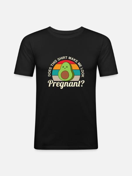 Parents de grossesse drôle enceinte - T-shirt près du corps Homme - noir