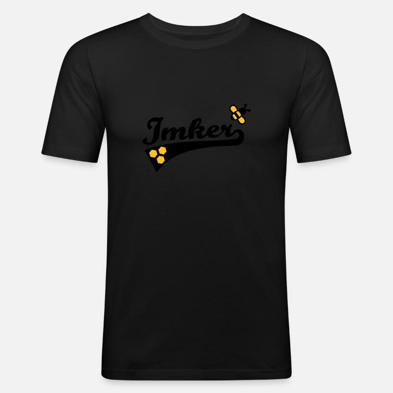 Imker - Männer Slim Fit T-Shirt - Schwarz
