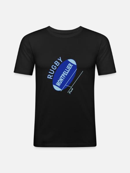 Rugby Montpellier - Männer Slim Fit T-Shirt -