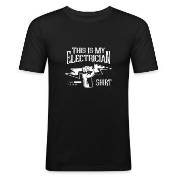 Electro Craftsman - T-shirt près du corps Homme - noir - Devant - Nik (191cm)
