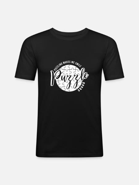 Puzzle Squad Ironic Dicton Puzzling - T-shirt près du corps Homme - noir
