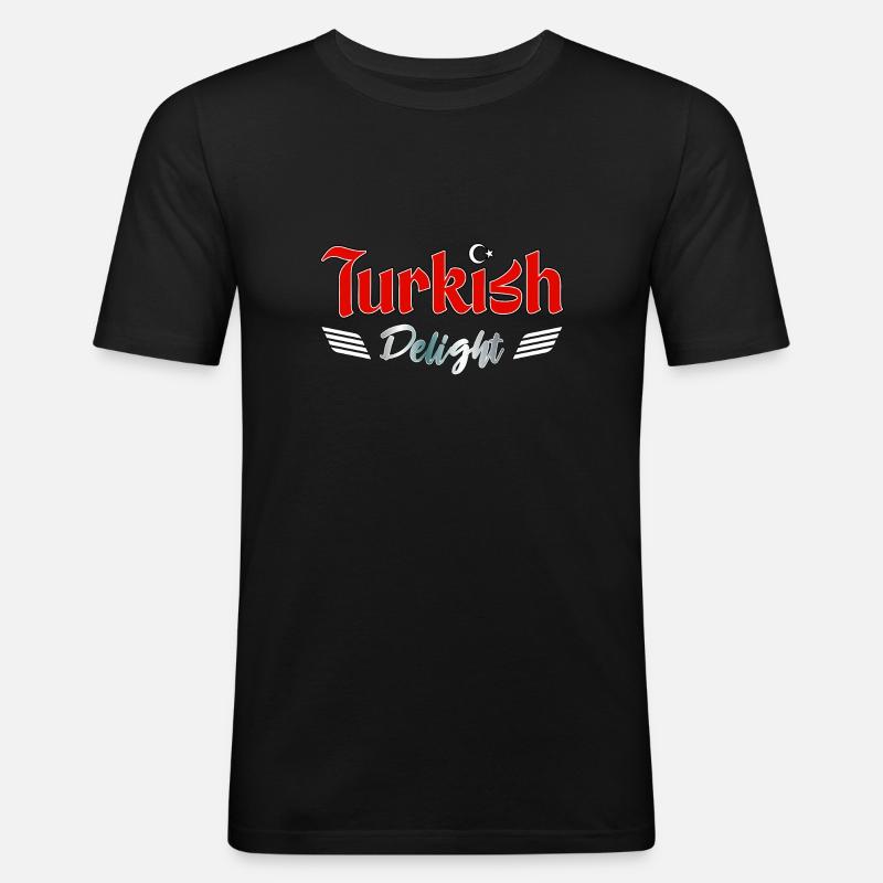Turkish Delight - Männer Slim Fit T-Shirt - Schwarz