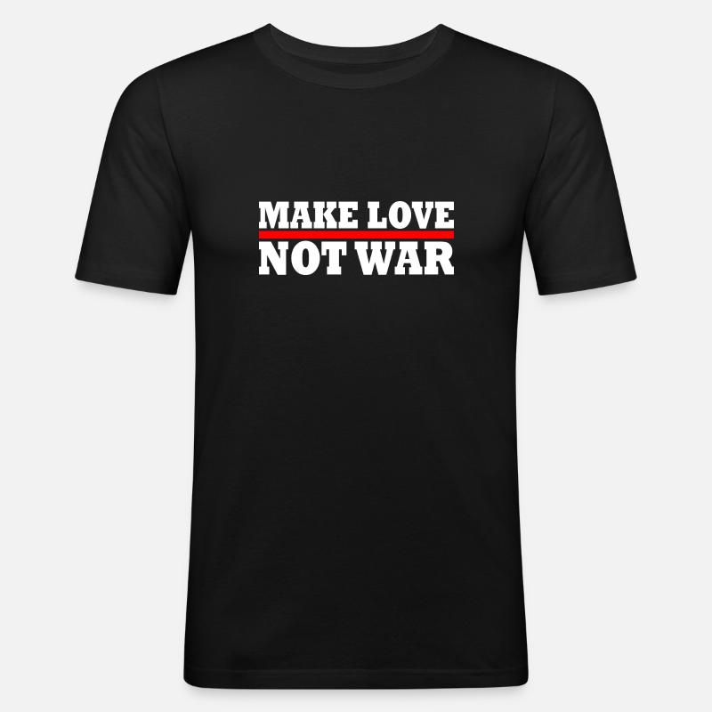 Make love not war - Men's Slim Fit T-Shirt - black