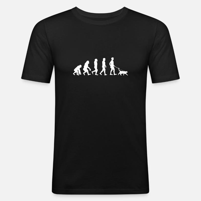 Cats evolution - Men's Slim Fit T-Shirt - black