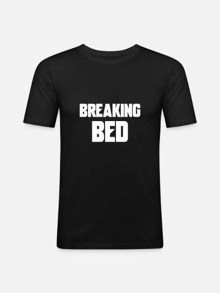 breaking bed - T-shirt près du corps Homme - noir