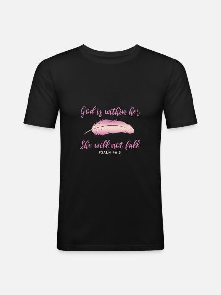 Christian Bible Quote - Men's Slim Fit T-Shirt - black