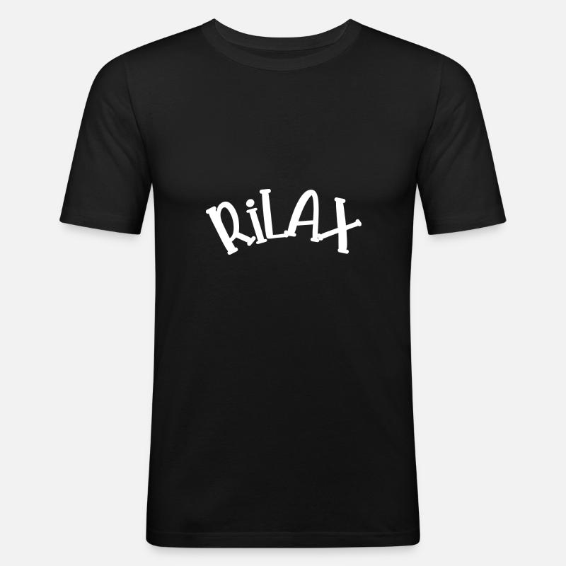 rilax - T-shirt près du corps Homme - noir