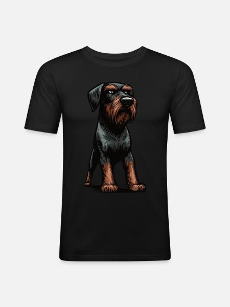 German Wirehaired German Wirehaired Owner - Men's Slim Fit T-Shirt - black