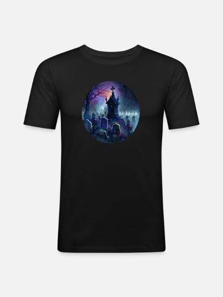 Graveyard - Men's Slim Fit T-Shirt - black