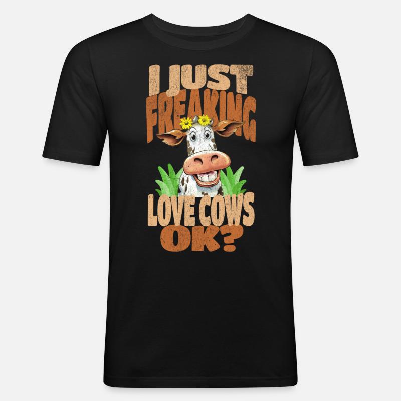 Cow Cows - Men's Slim Fit T-Shirt - black