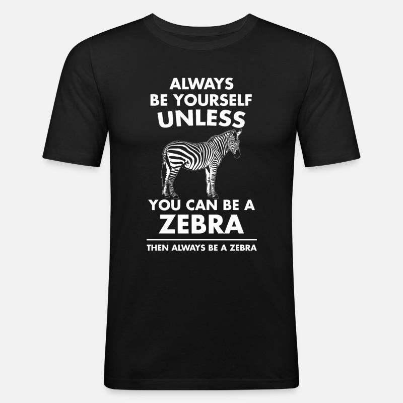 zebra - Men's Slim Fit T-Shirt - black