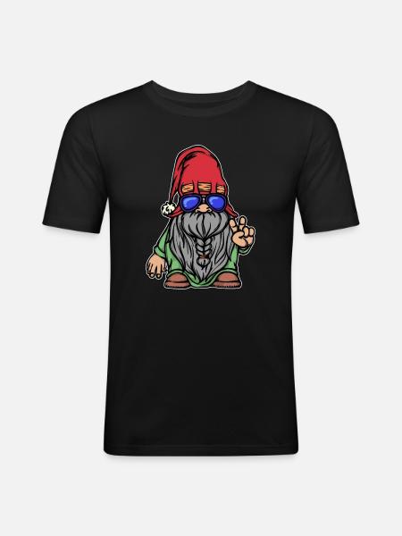 Bartfrisur Bart Bartwuchs Männlichkeit Bartträger - Männer Slim Fit T-Shirt - Schwarz