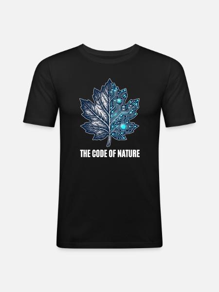 The Code Of Nature - Men's Slim Fit T-Shirt - black