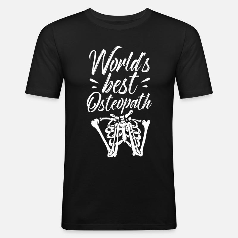 Weltbester Osteopath Osteopathie Osteopathin Beruf - Männer Slim Fit T-Shirt - Schwarz