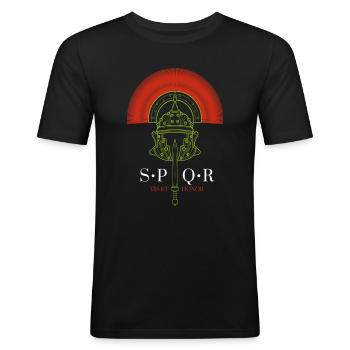 Rome II - Men's Slim Fit T-Shirt - black - Front - Nik (191cm)