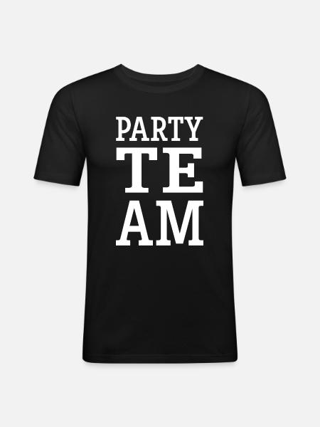 Party Team - Men's Slim Fit T-Shirt - black