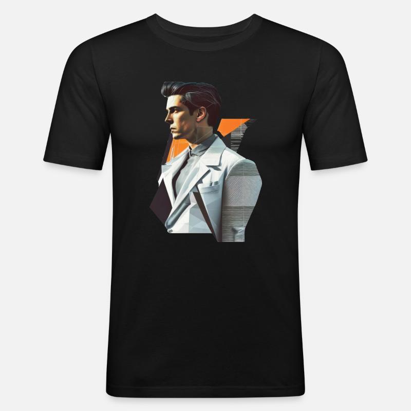 redbubble Retro Flash No19 - Männer Slim Fit T-Shirt - Schwarz