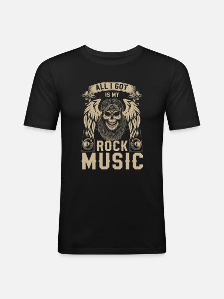 Rock, Hardrocker, Heavy Metal - Mannen slim fit T-shirt - zwart