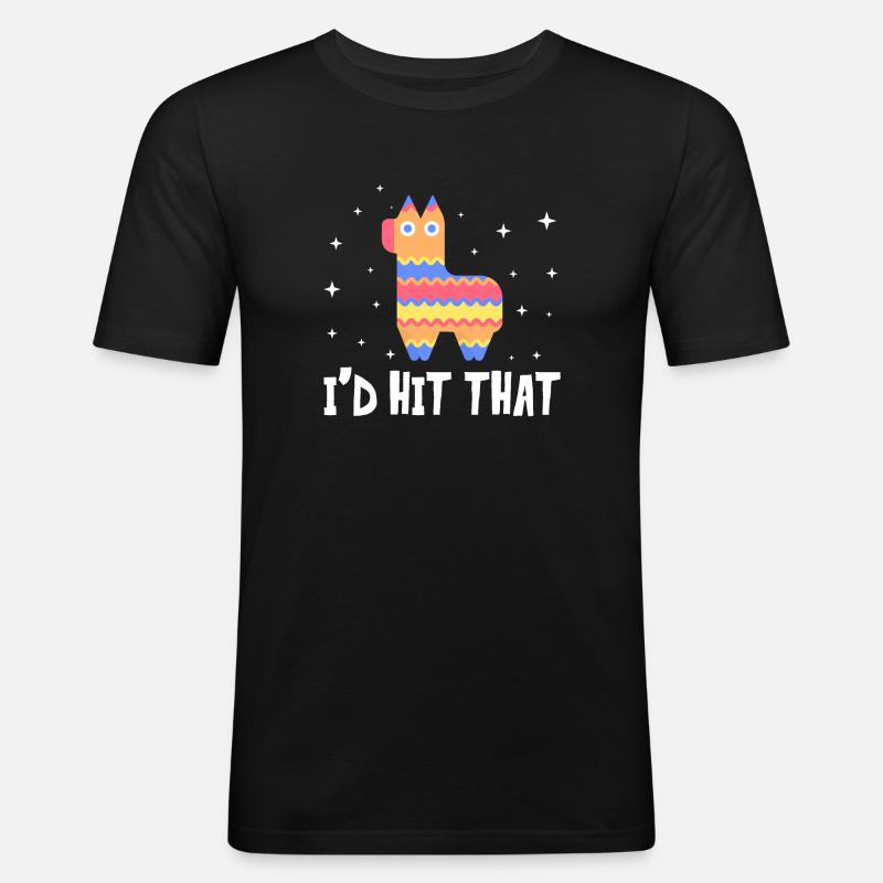 I'd Hit That - Männer Slim Fit T-Shirt - Schwarz