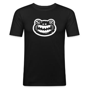 NaugHty FroG - Men's Slim Fit T-Shirt - black - Front - Nik (191cm)