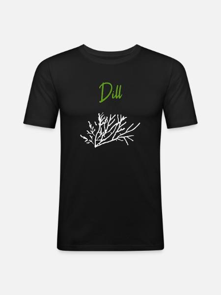 Dill Herbs - Men's Slim Fit T-Shirt - black