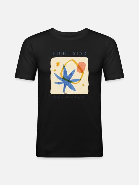 Citation Star - T-shirt près du corps Homme - noir