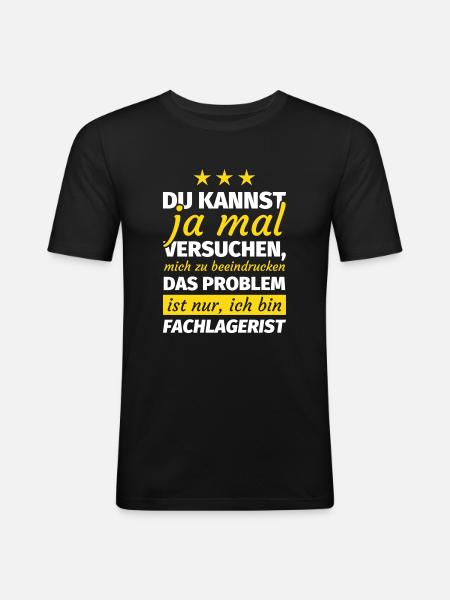Fachlagerist Lagerist - Männer Slim Fit T-Shirt - Schwarz