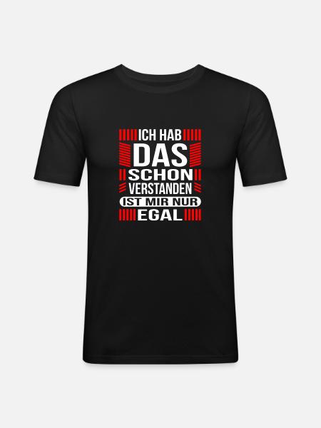 Geschenkidee lustiger Spruch - Männer Slim Fit T-Shirt - Schwarz