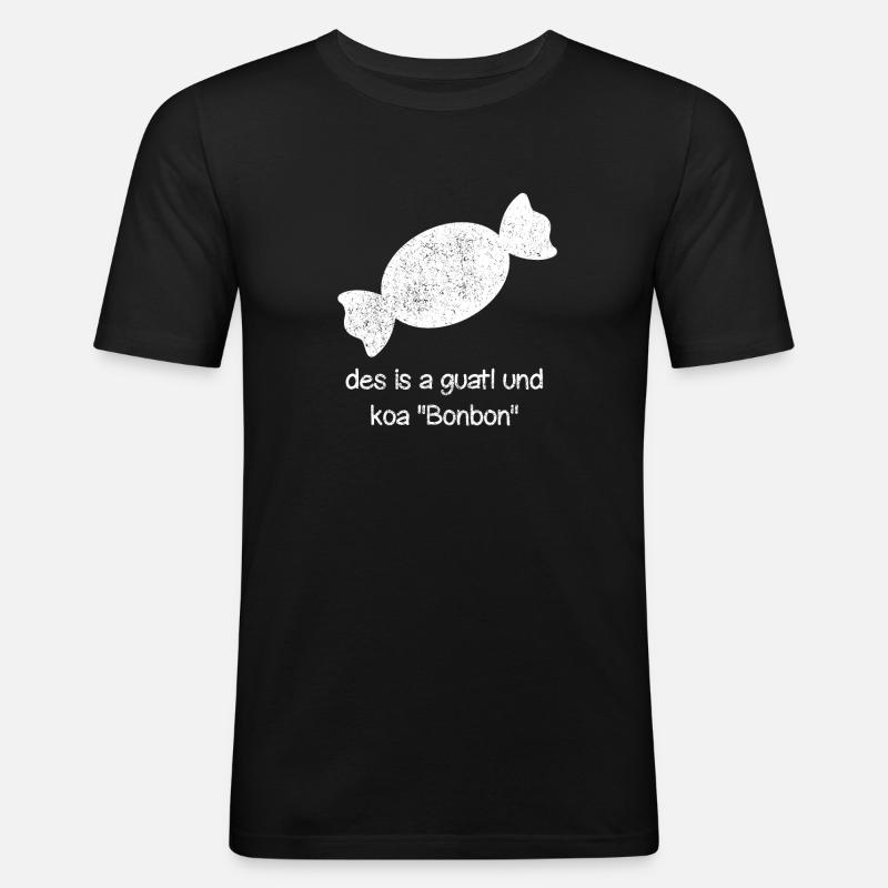 Bayrisch - Männer Slim Fit T-Shirt - Schwarz
