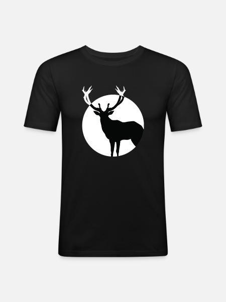 deer - Men's Slim Fit T-Shirt - black