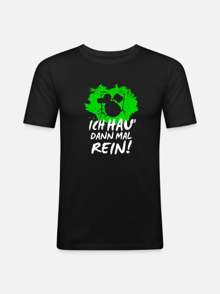 Drums - Männer Slim Fit T-Shirt - Schwarz