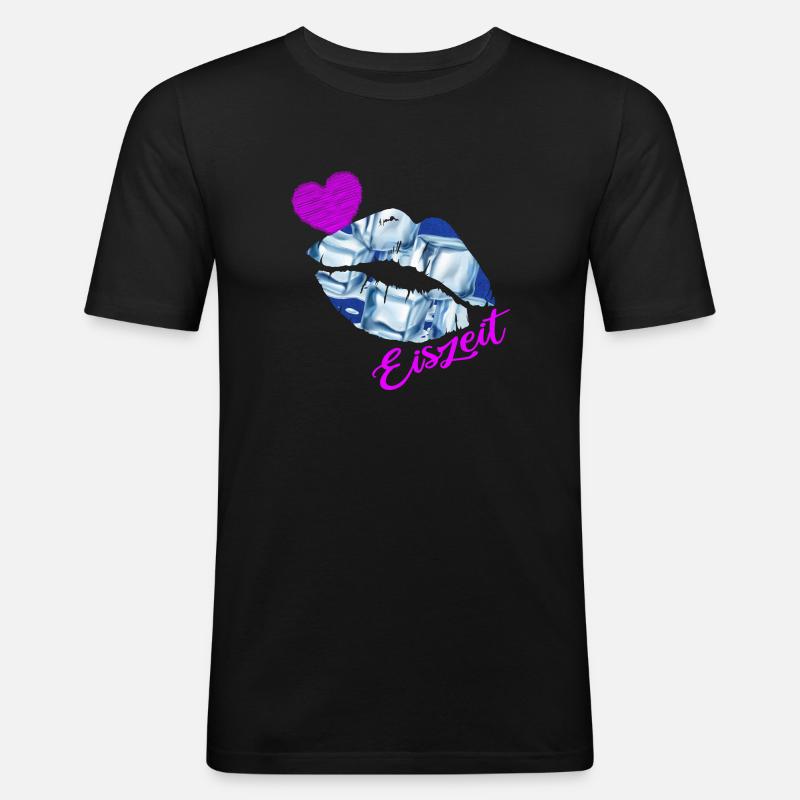 Eisbader Winterschwimmer-saison Eiszeit Kneipp - Männer Slim Fit T-Shirt - Schwarz