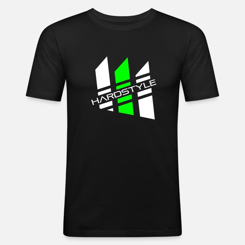 hardstyle_04 - Männer Slim Fit T-Shirt - Schwarz