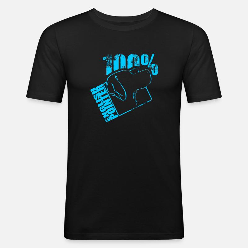 ENGLISH POINTER 100 - Männer Slim Fit T-Shirt - Schwarz