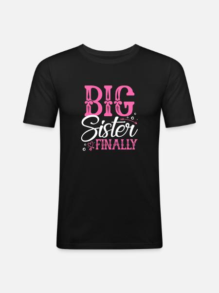 Big Sister Finally - Men's Slim Fit T-Shirt - black