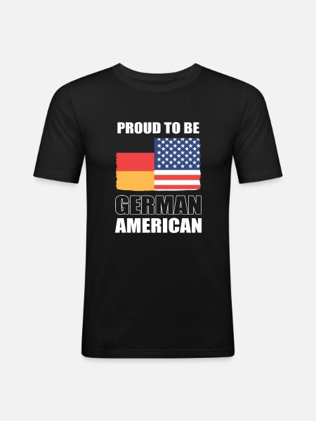 American German - Men's Slim Fit T-Shirt - black