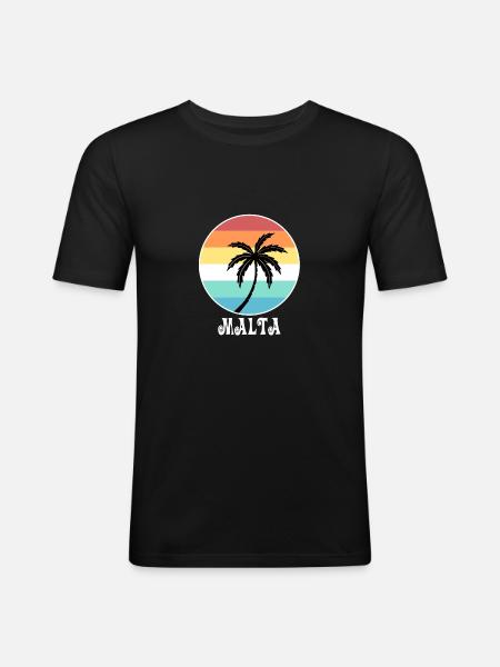 Malta - Men's Slim Fit T-Shirt - black