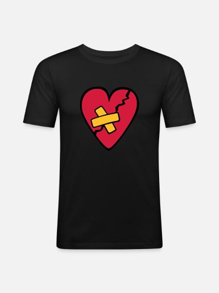 CoeurBrisé - Men's Slim Fit T-Shirt - black