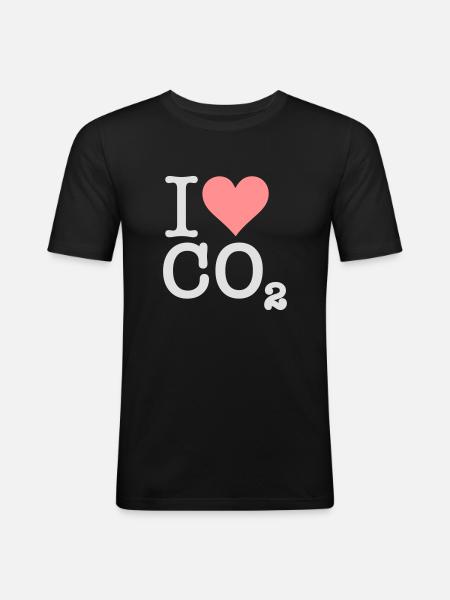 I Love CO2 - Men's Slim Fit T-Shirt - black