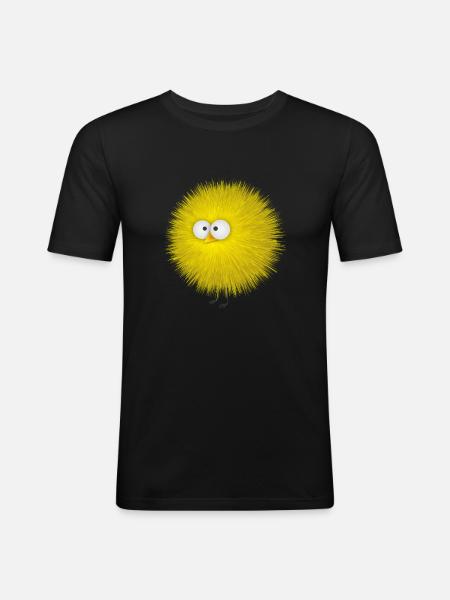lustiges Küken - Männer Slim Fit T-Shirt - Schwarz