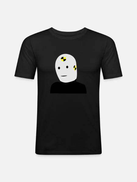 Dummy - Männer Slim Fit T-Shirt - Schwarz